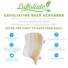 Load image into Gallery viewer, Luffoliate – Exfoliating Hands-Free Shower Loofah Back Scrubber (20 x 12 Inches) Medium